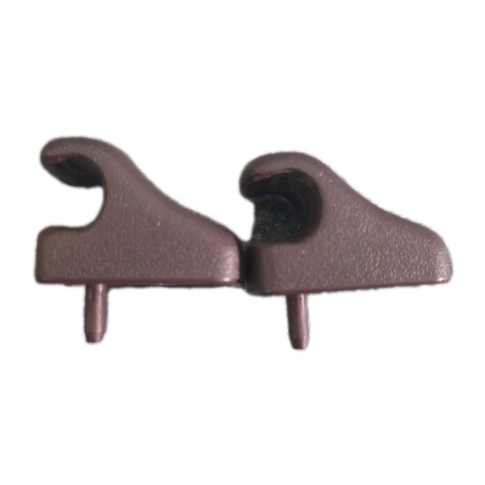 1987-97 Nissan Pickup D21 Sun Visor Clips Pair Maroon Used